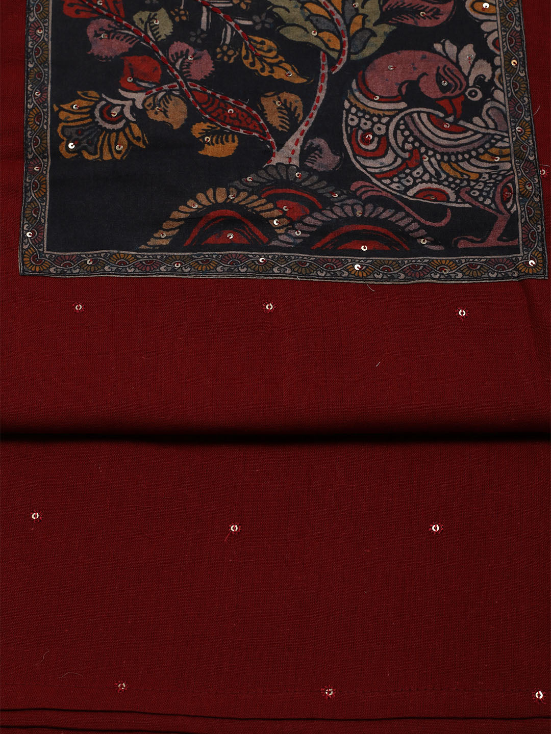 Printed Cotton Blend Unstitched Suit With Dupatta