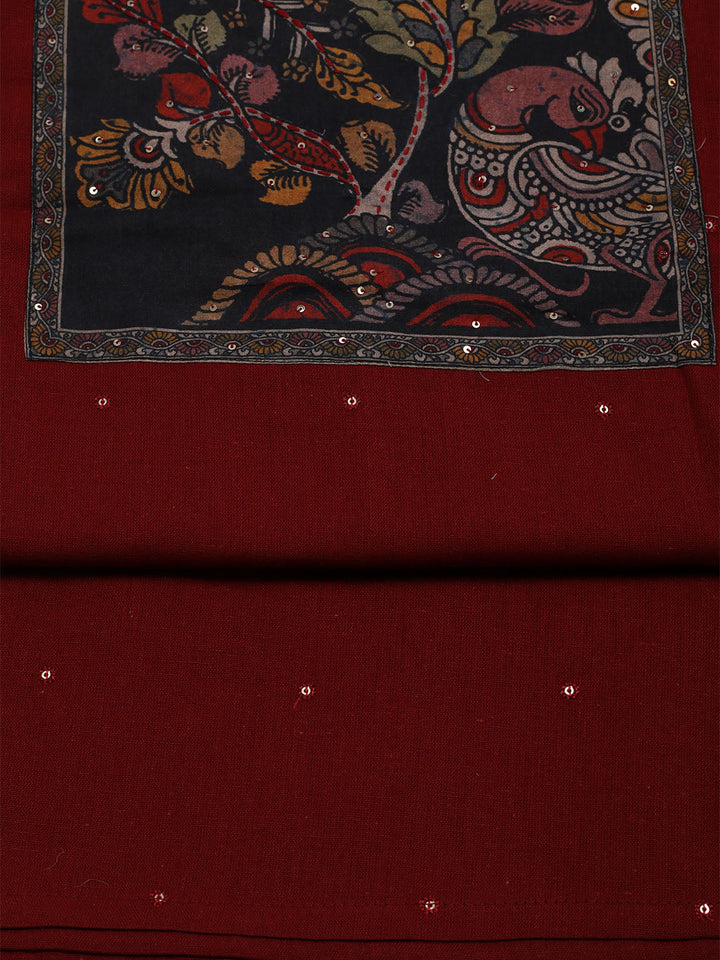 Printed Cotton Blend Unstitched Suit With Dupatta