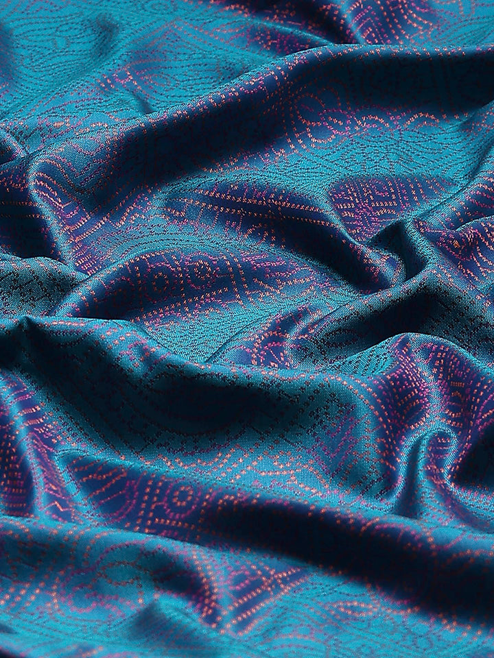 Woven Design Art Silk Lake Blue Saree