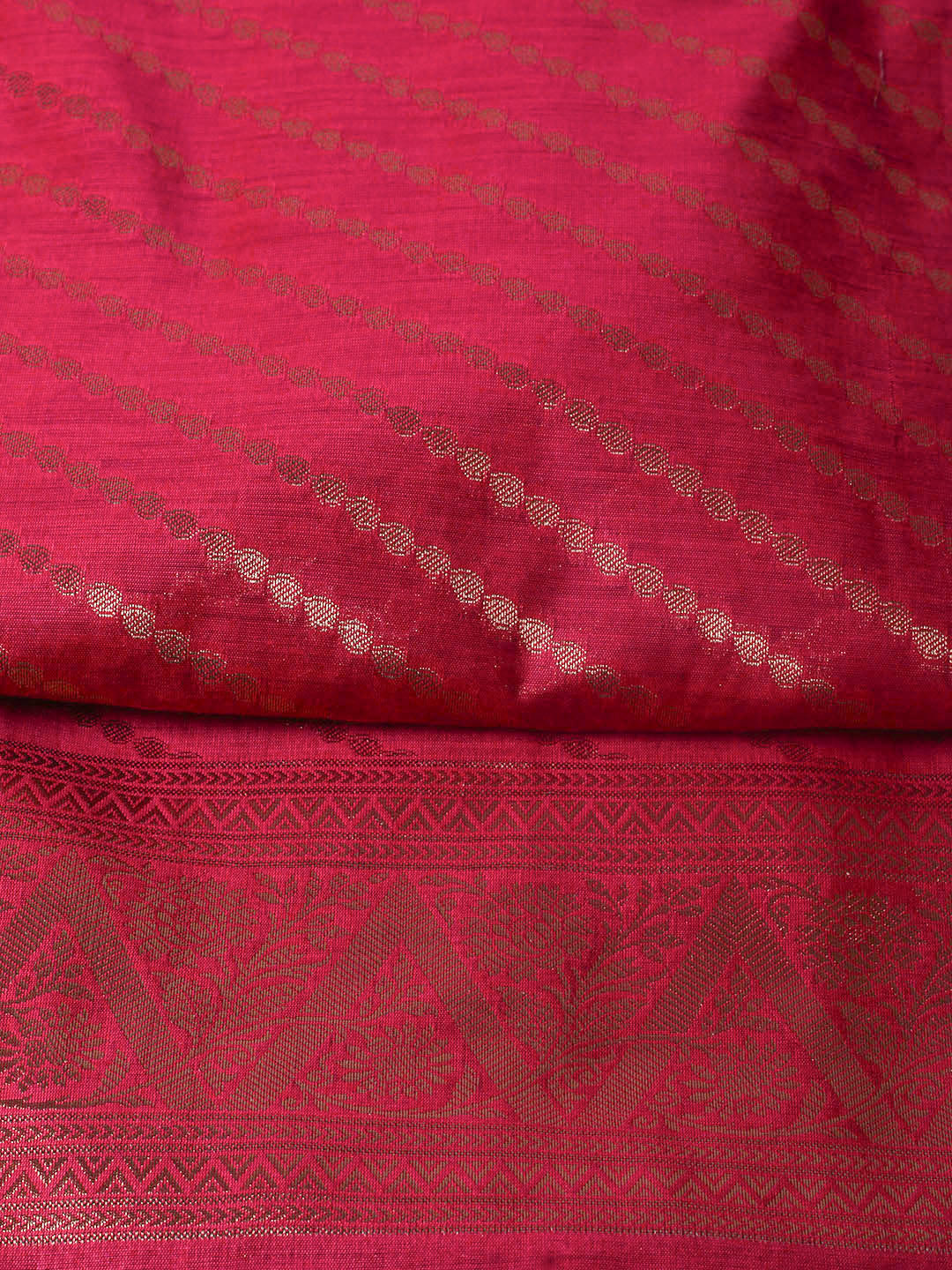 Woven Design Chanderi Unstitched Suit With Pant &amp; Dupatta