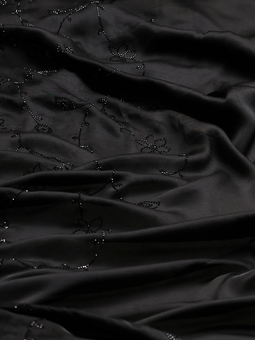 Stone Embroidered Satin Saree