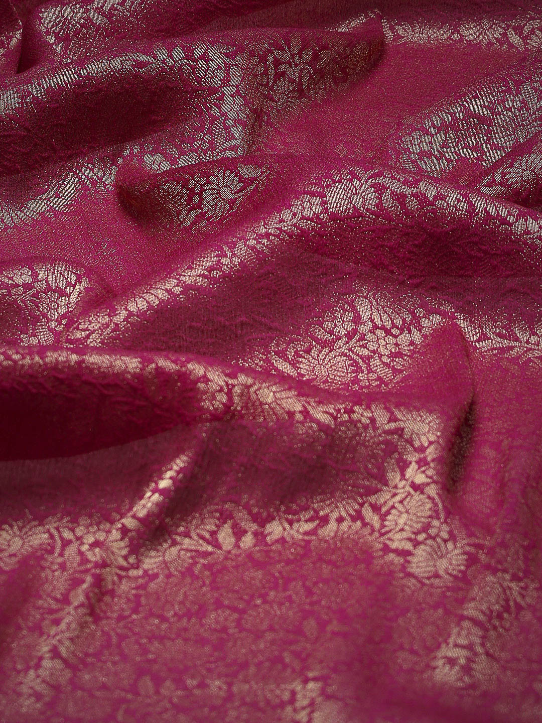 Plain Crepe Saree