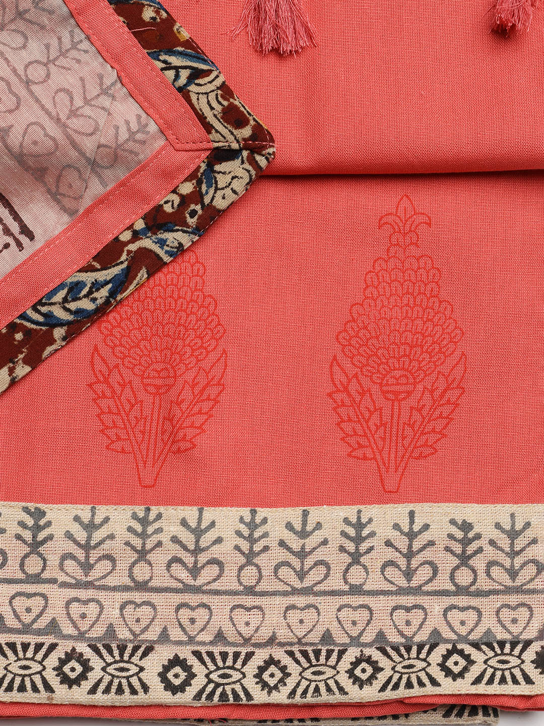 Neck Embroidered Cotton Blend Unstitched Suit With Dupatta