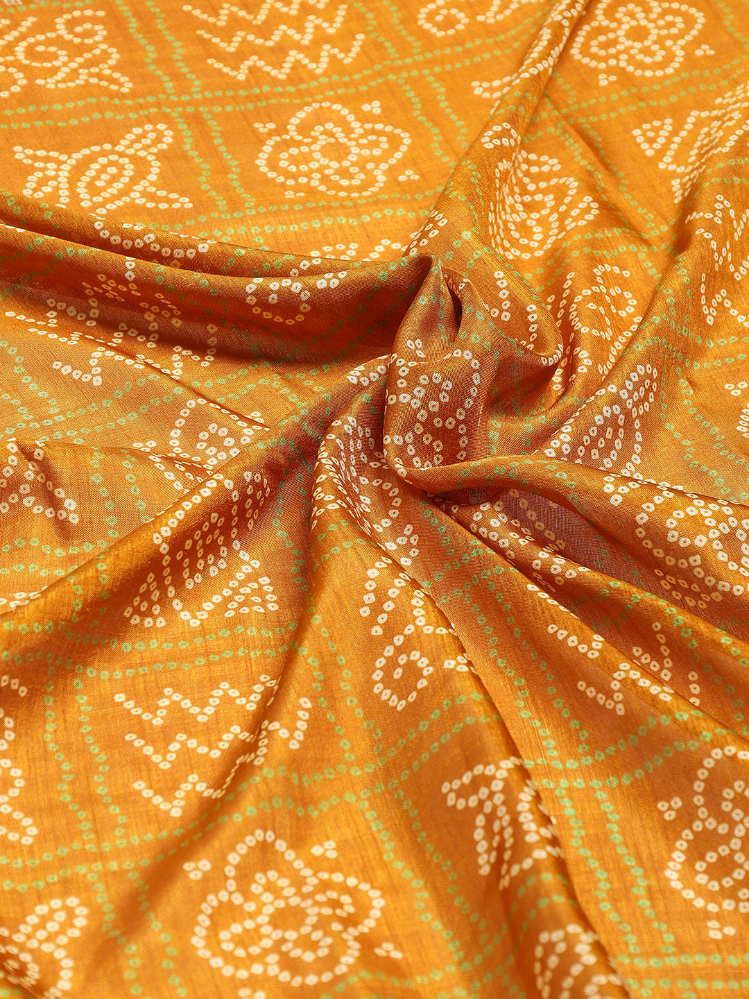 Bandhani Printed Dola Cotton Saree