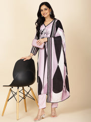 Printed Cotton Kurta With Pants & Dupatta