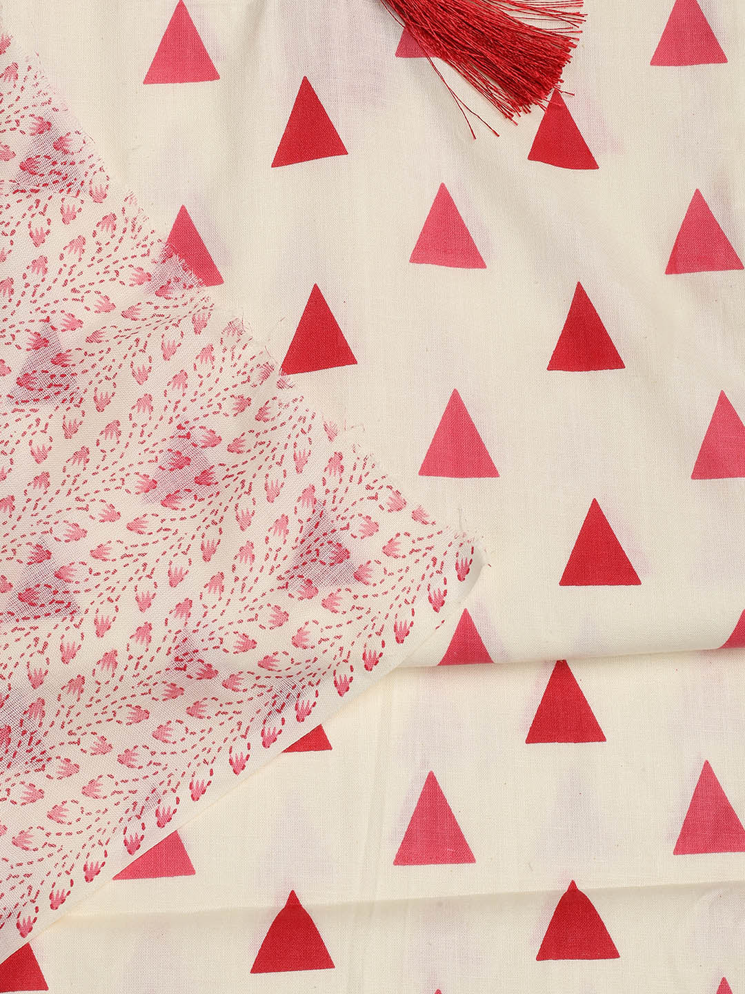 Printed Cotton Blend Unstitched Suit With Dupatta