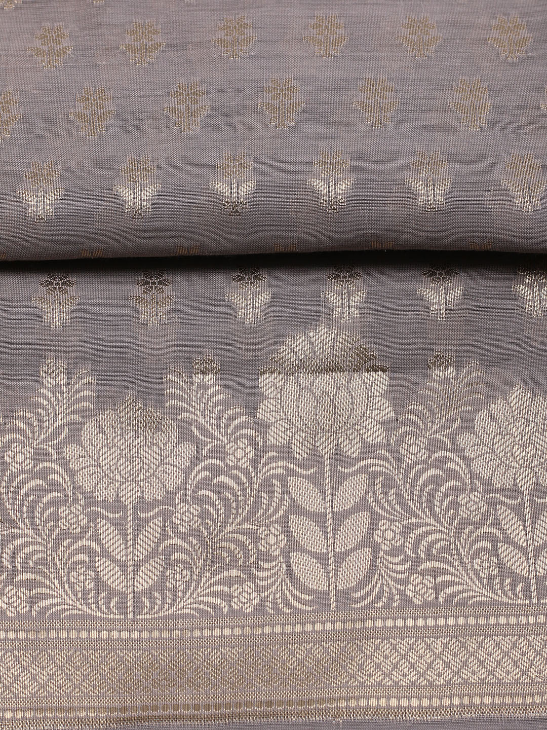 Woven Design Chanderi Unstitched Suit With Pant &amp; Dupatta