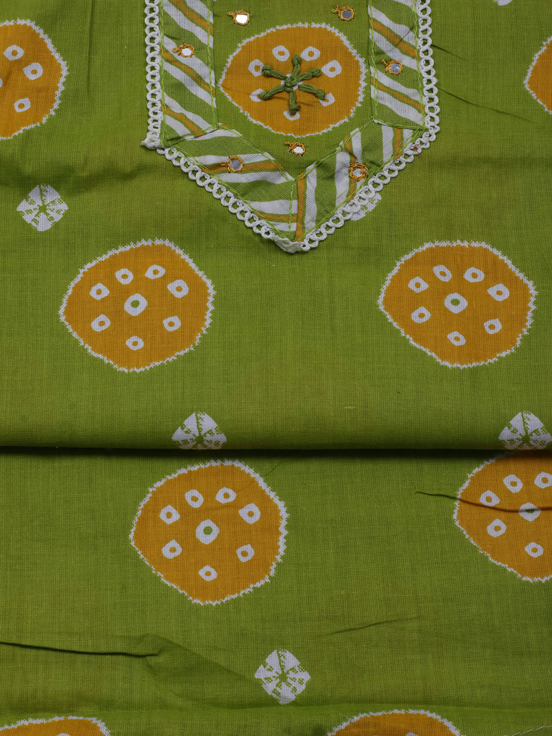 Printed Cotton Blend Unstitched Suit With Dupatta