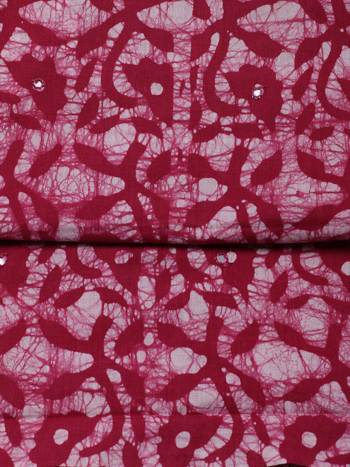 Printed Cotton Blend Unstitched Suit With Pant &amp; Dupatta