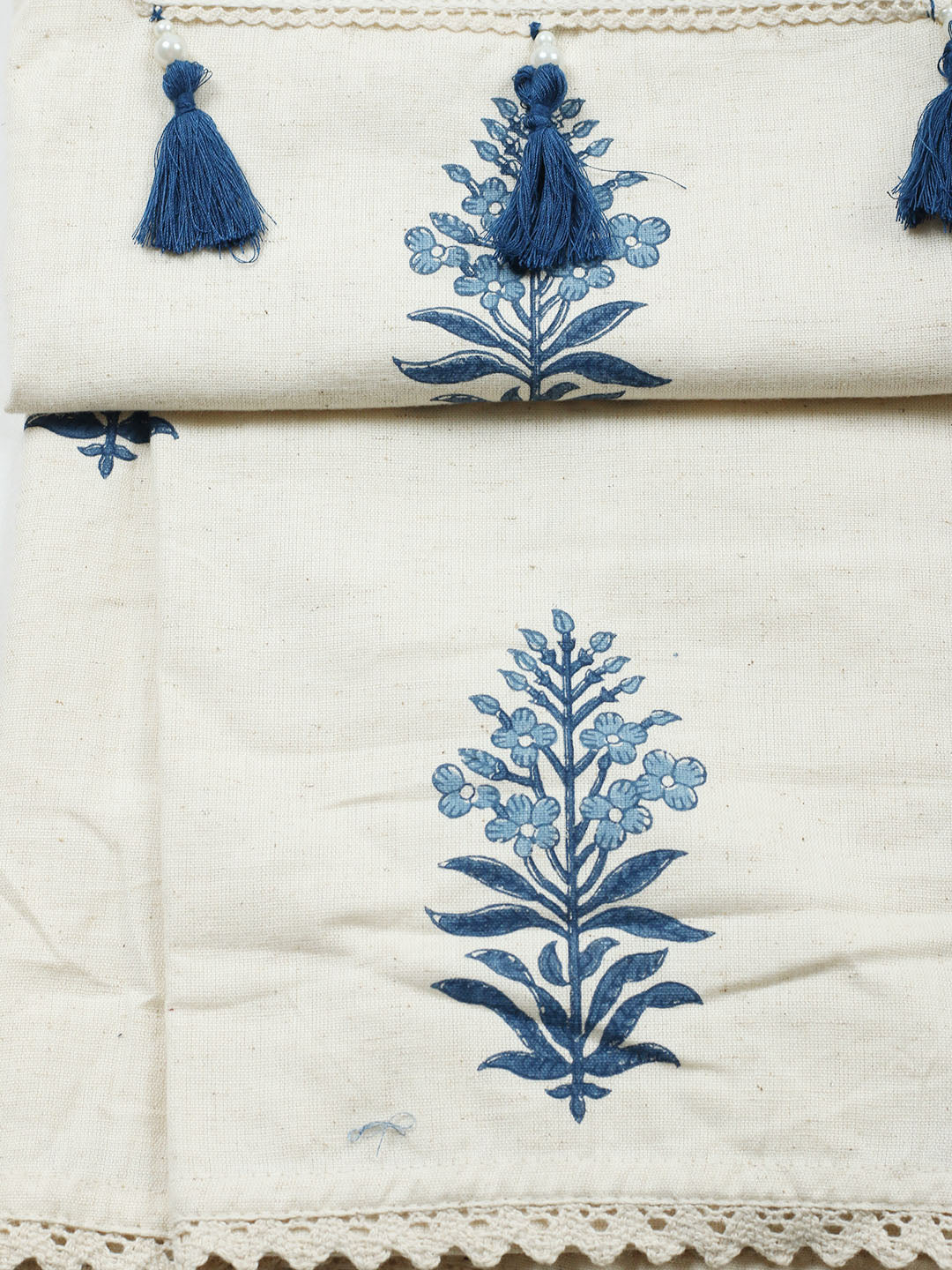Printed Cotton Blend Unstitched Suit With Pant Dupatta