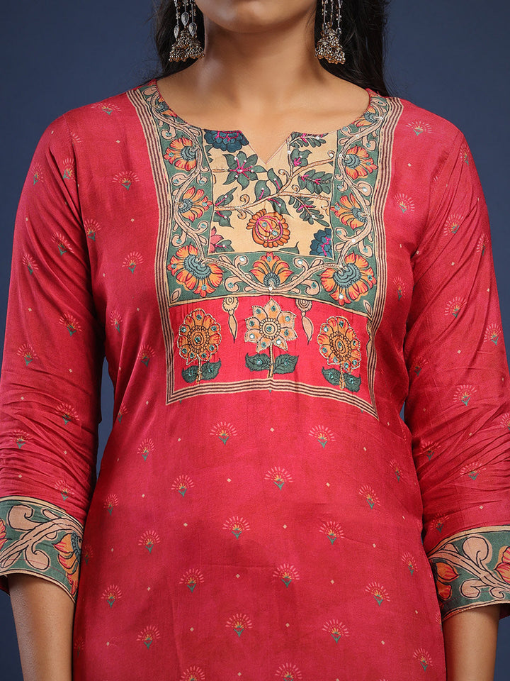 Printed Muslin Kurta With Pant &amp; Dupatta