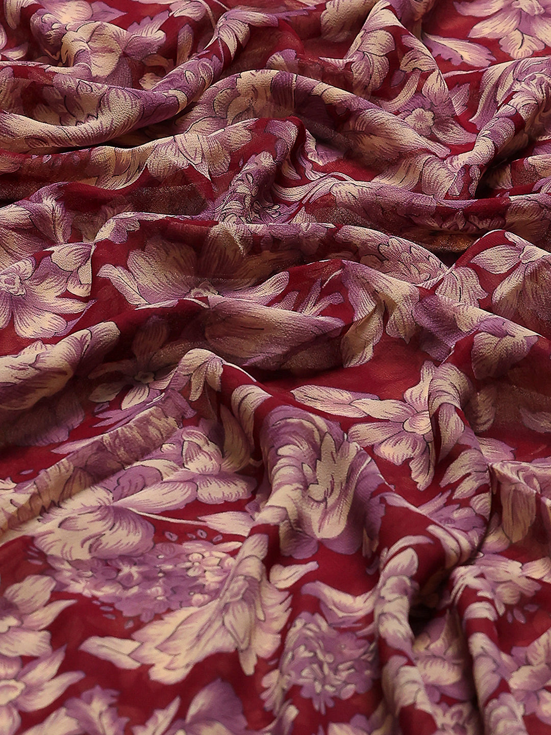Floral Printed Georgette Saree