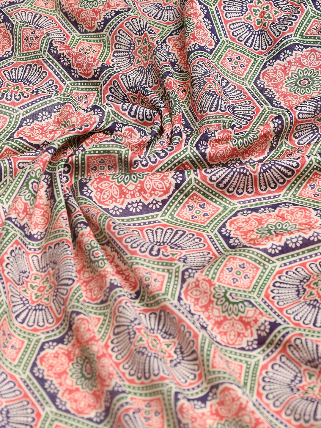 Digital Printed Cotton Blend Woven Saree