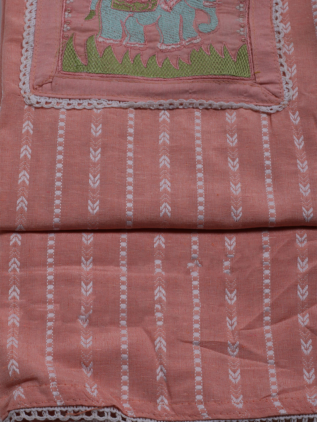 Neck Embroidered Cotton Blend Unstitched Suit With Dupatta