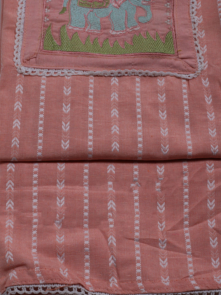 Neck Embroidered Cotton Blend Unstitched Suit With Dupatta