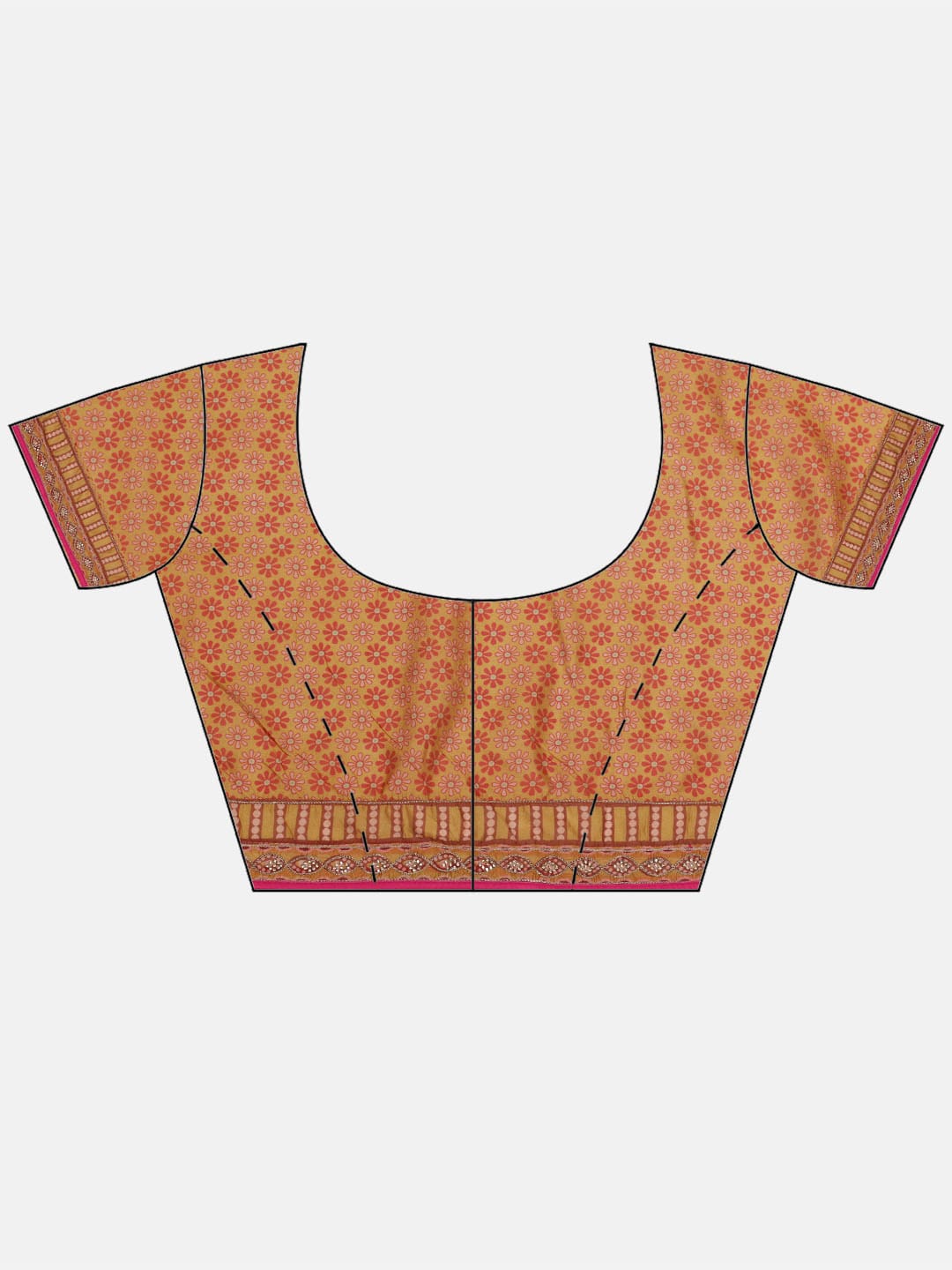 Printed &amp; Embellished Organza Saree