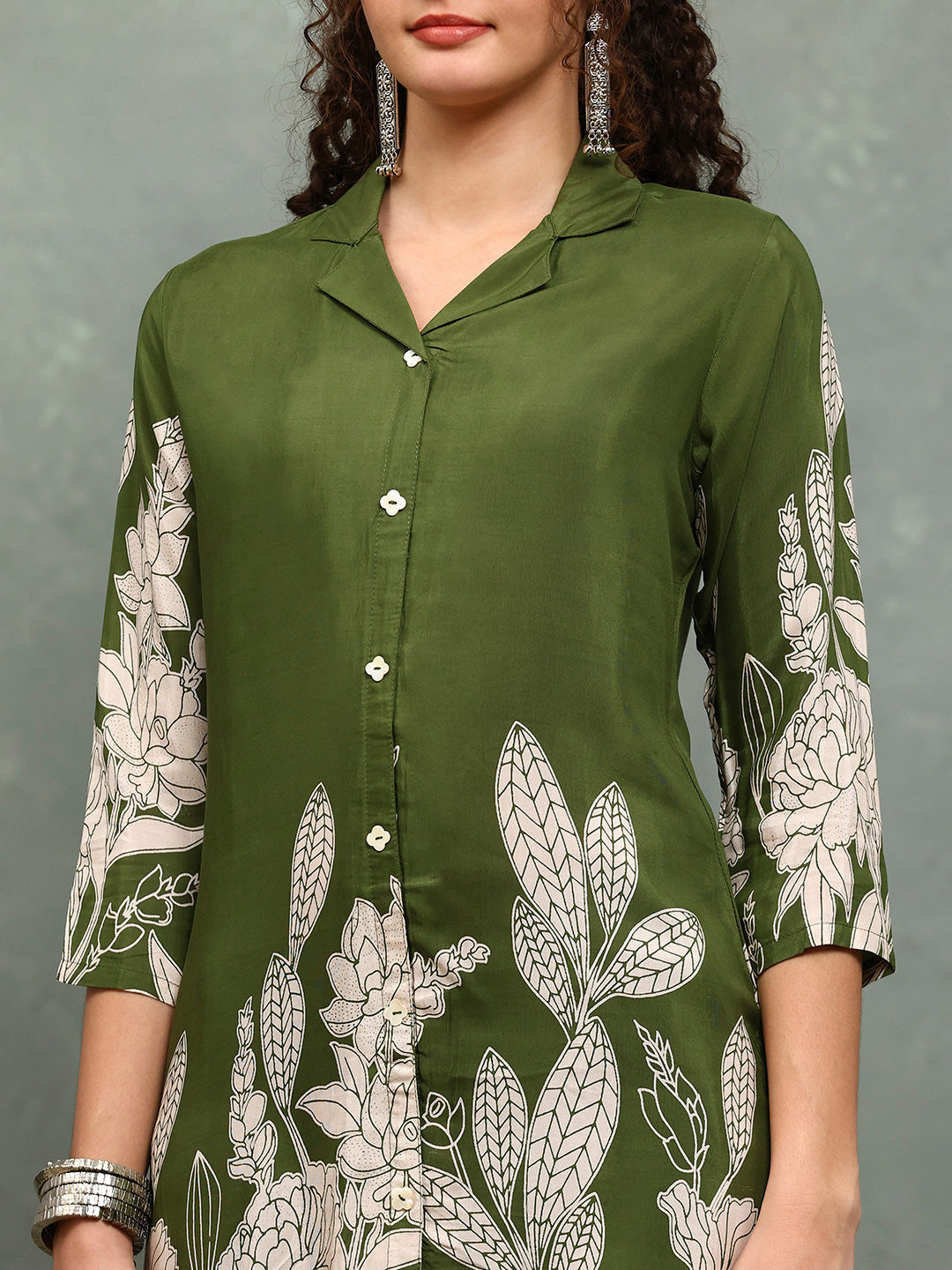 Printed Muslin Kurta With pants