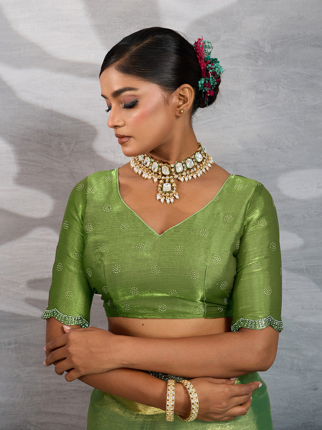 Woven Border Tissue Saree