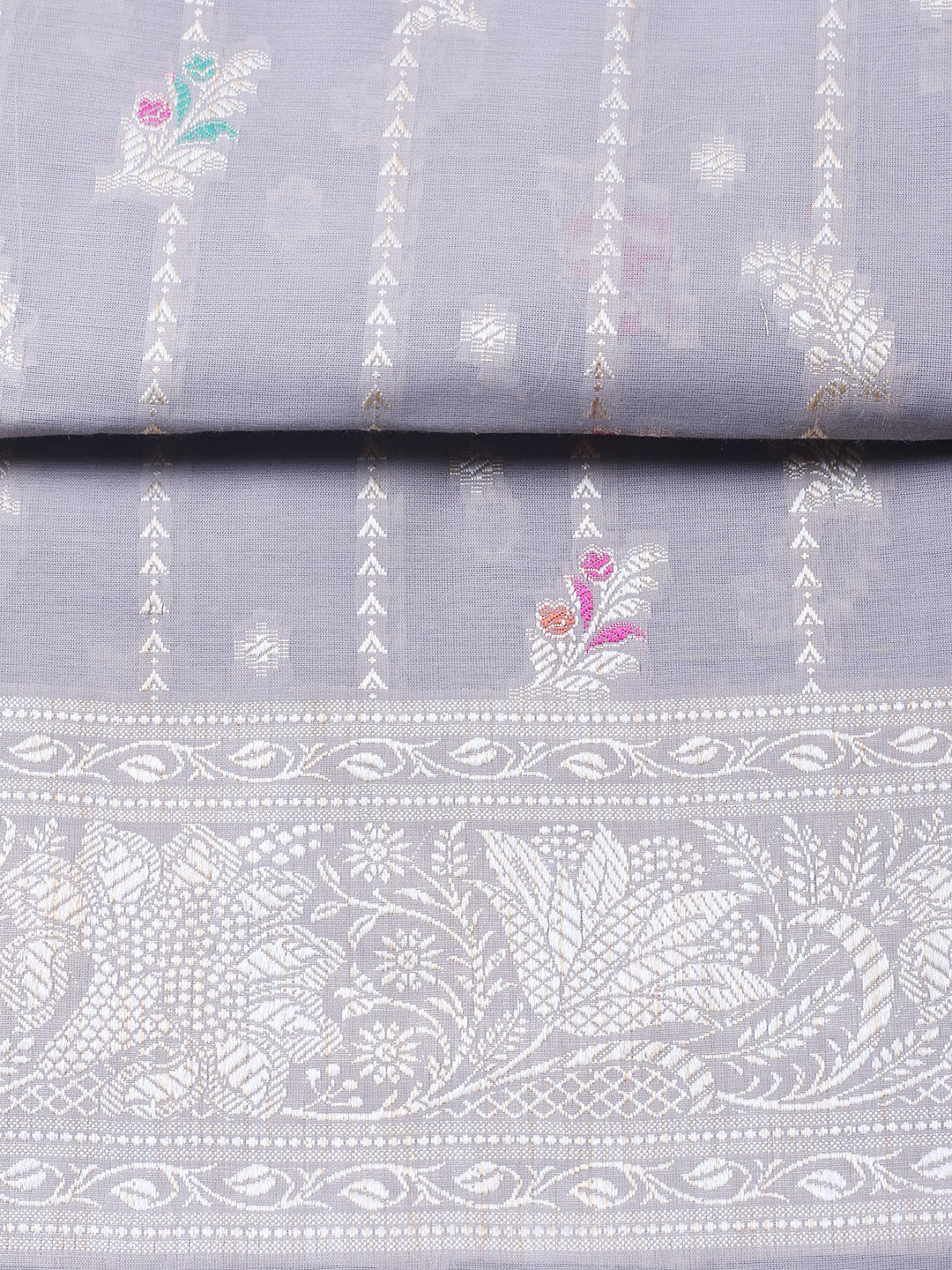 Woven Design Chanderi Unstitched Suit With Pant &amp; Dupatta
