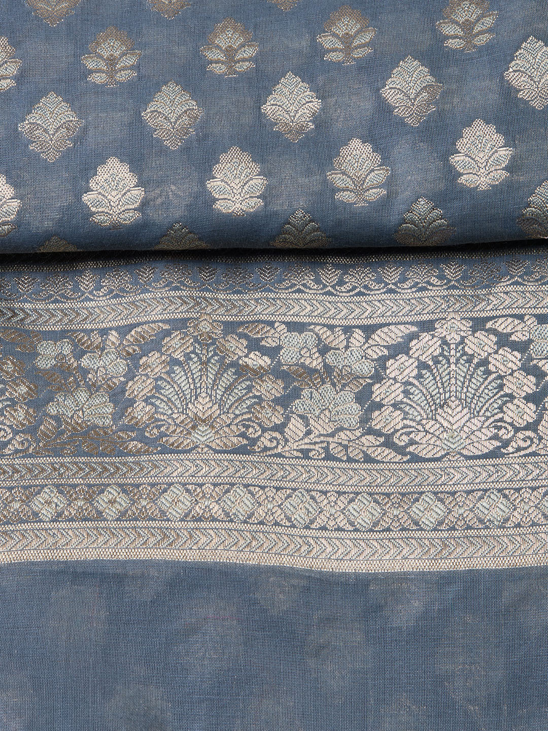 Woven Chanderi Unstitched Suit With Dupatta
