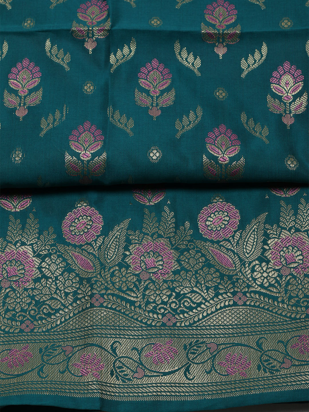 Woven Chanderi Unstitched Suit With Dupatta