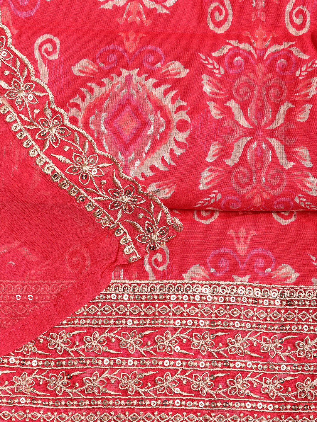 Embroidered Muslin Unstitched Suit With Dupatta