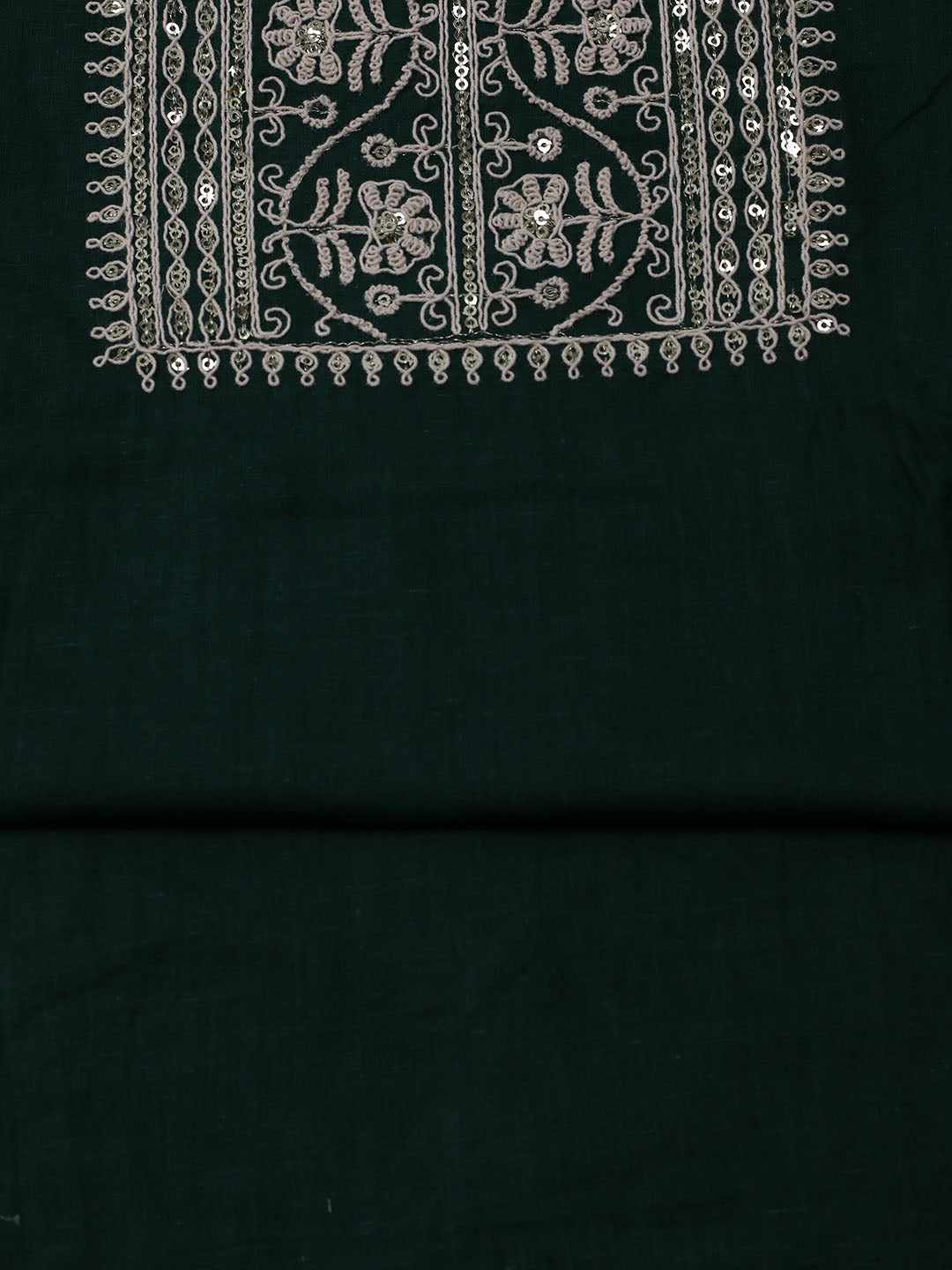 Neck Embroidered Cotton Blend Unstitched Suit With Dupatta