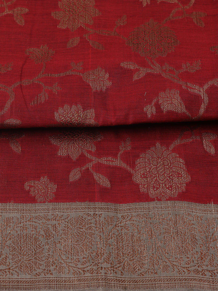 Woven Chanderi Unstitched Suit With Dupatta