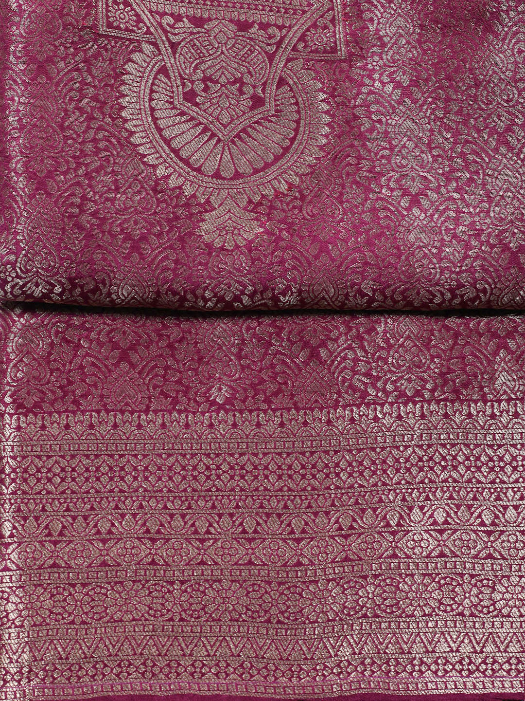 Embroidered Chanderi Unstitched Suit With Pant &amp; Dupatta