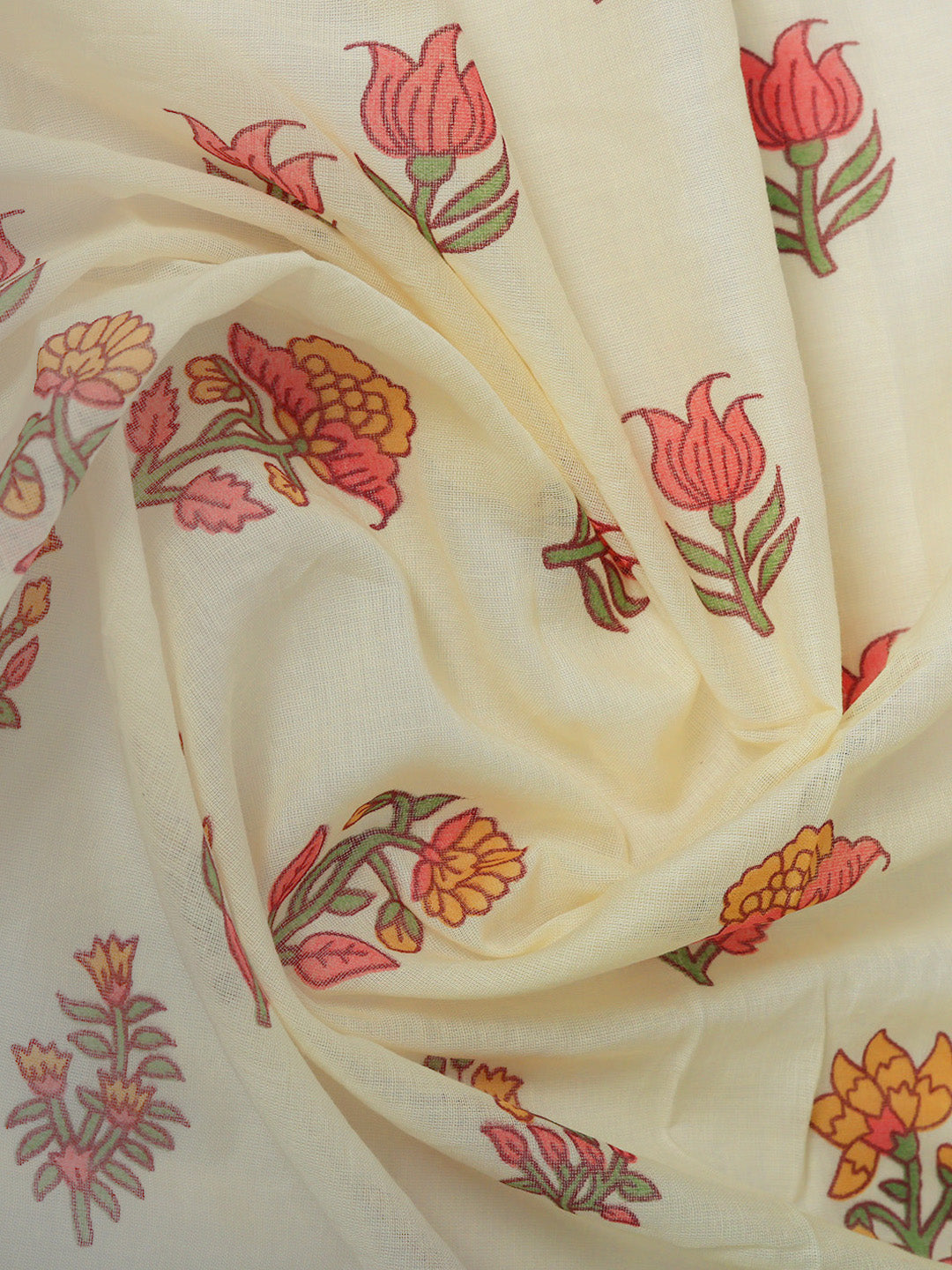Embroidered Cotton Blend Kurta With Pant &amp; Dupatta