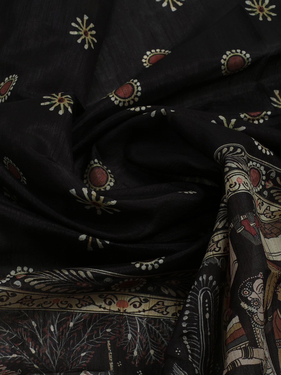 Printed Tussar Saree