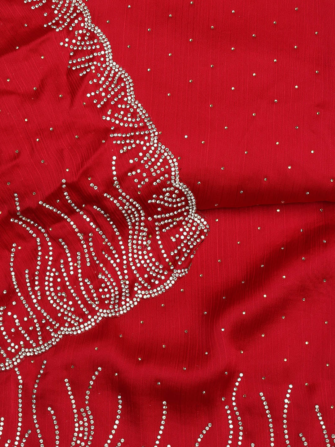 Sequins Work Chinon Unstitched Suit Piece With Dupatta