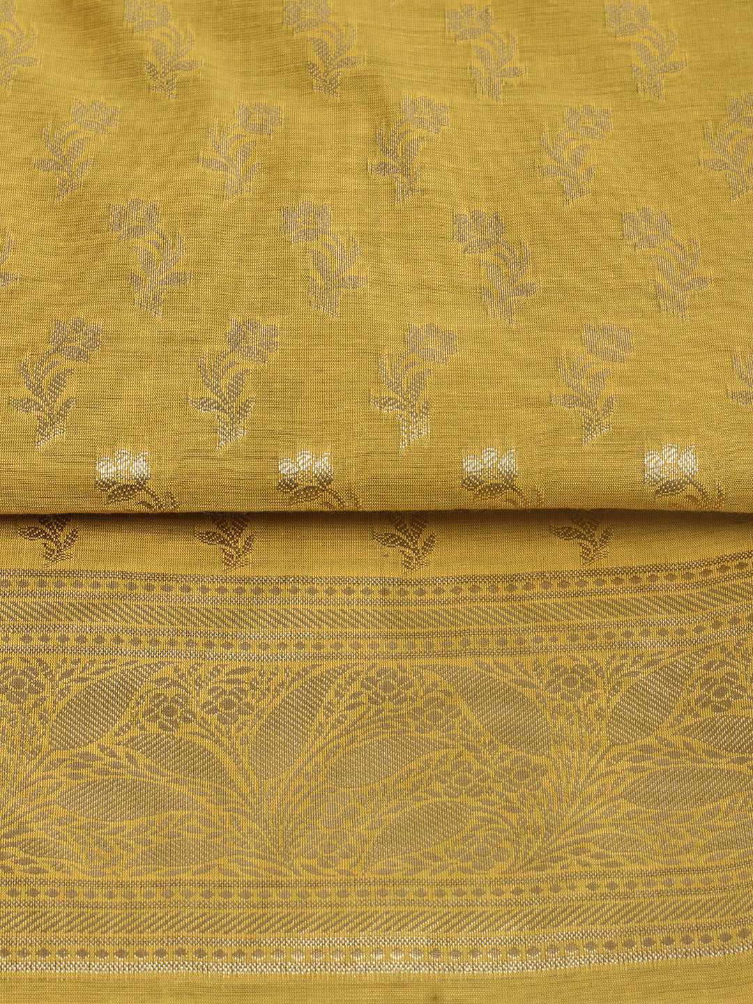 Woven Design Chanderi Unstitched Suit With Pant &amp; Dupatta