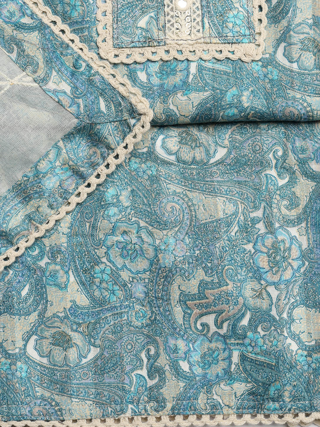 Embroidered Cotton Blend Unstitched Suit With Dupatta