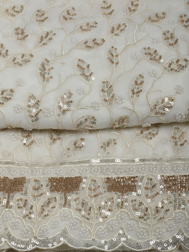Embroidered Chiffon Unstitched Suit With Dupatta