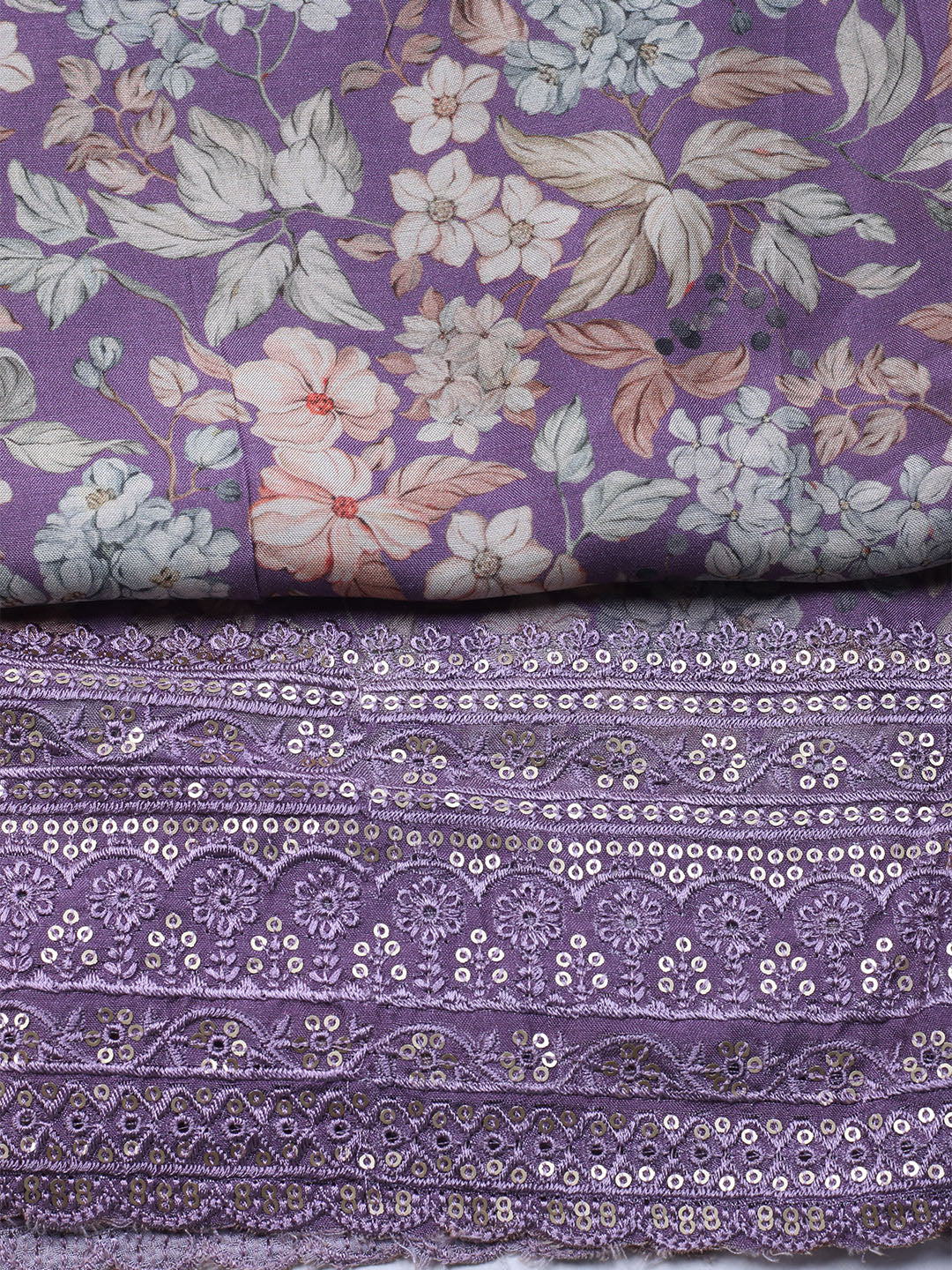 Printed Muslin Unstitched Suit With Dupatta