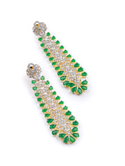Emerald Stone Dangle Earrings