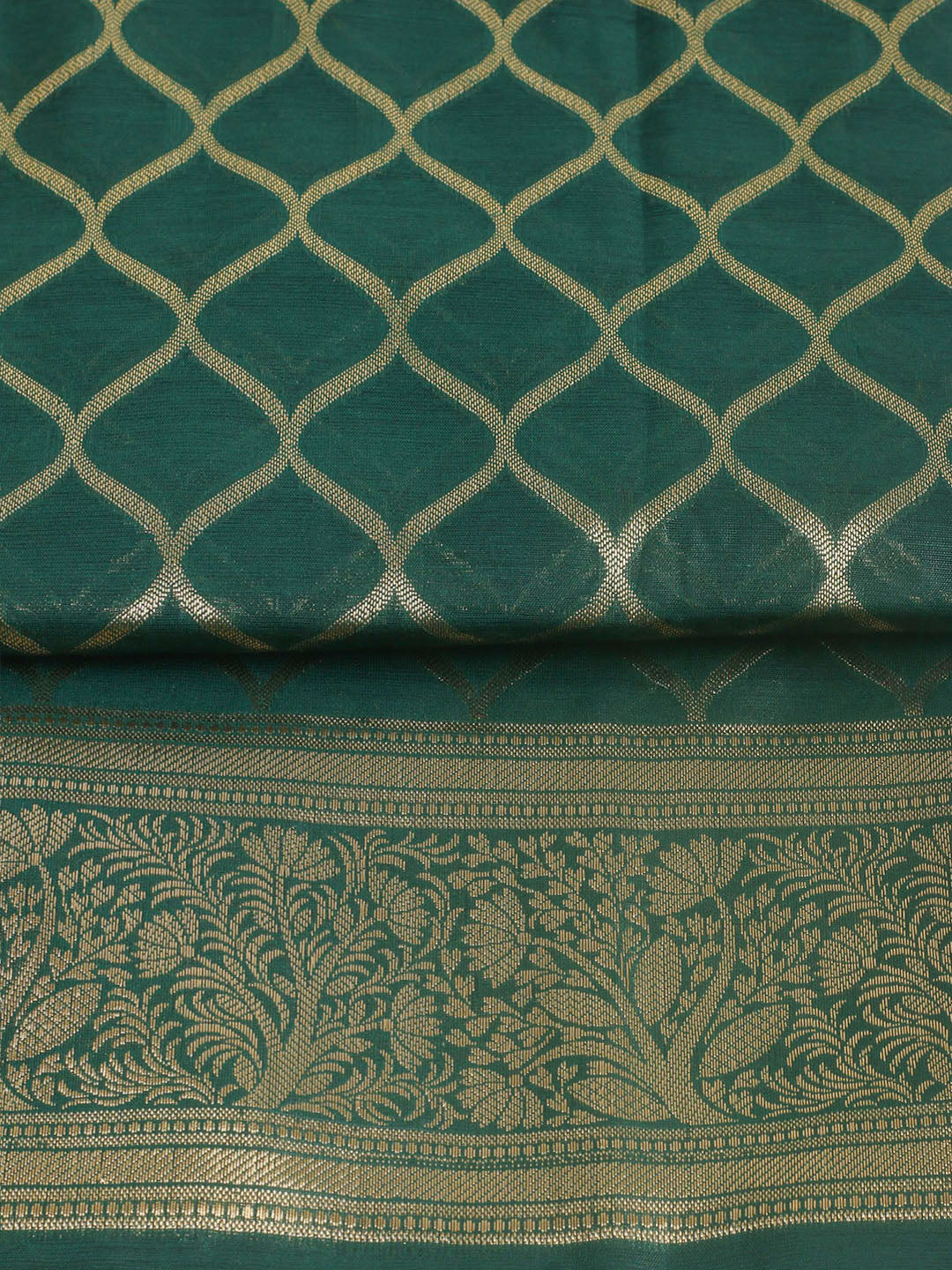 Woven Design Chanderi Unstitched Suit With Pant &amp; Dupatta