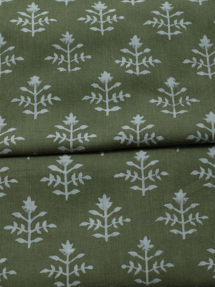 Printed Cotton Blend Unstitched Kurta With Pant &amp; Dupatta