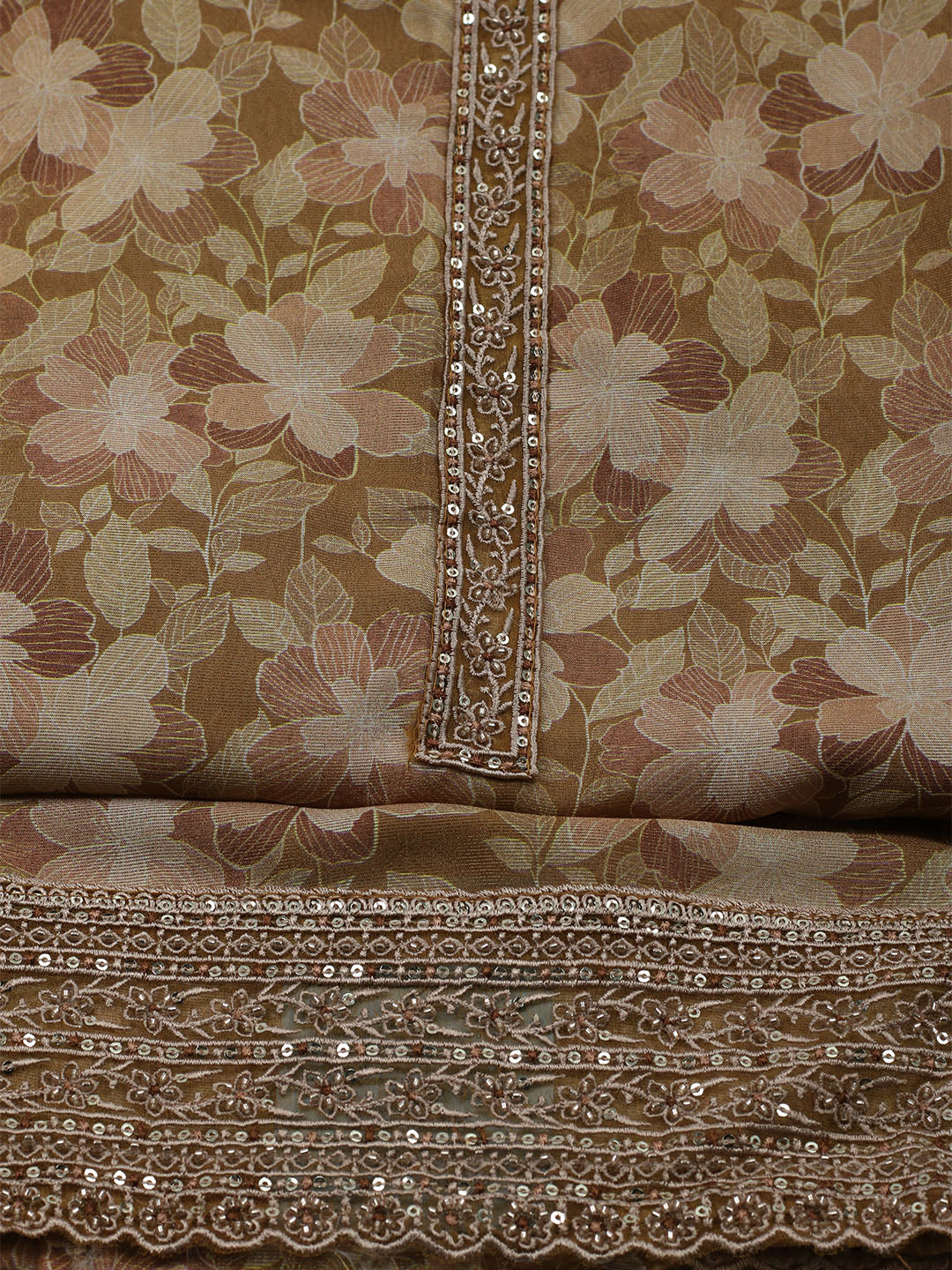 Embroidered Tissue Unstitched Suit With Dupatta