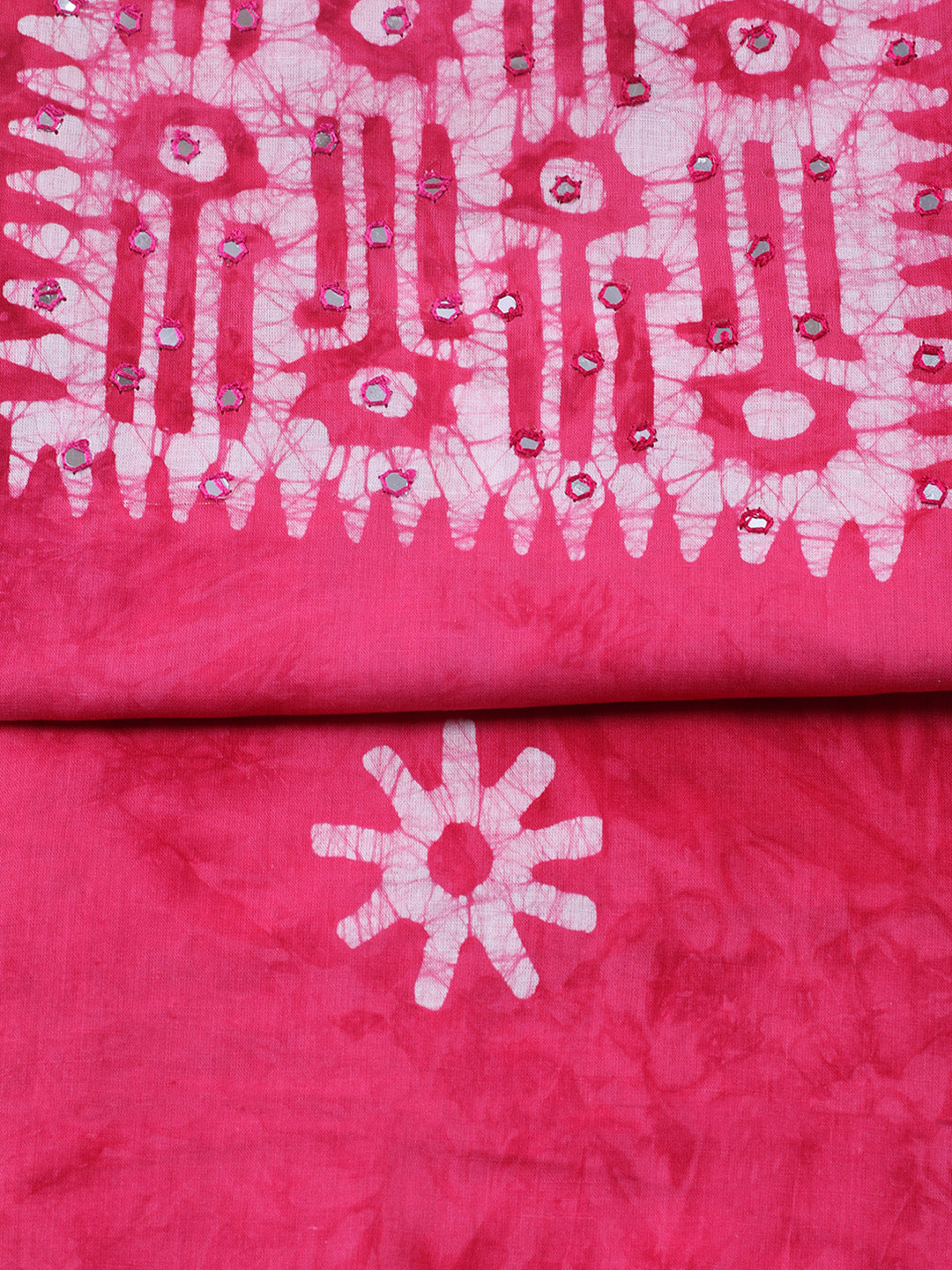Printed Cotton Blend Unstitched Suit With Pant &amp; Dupatta