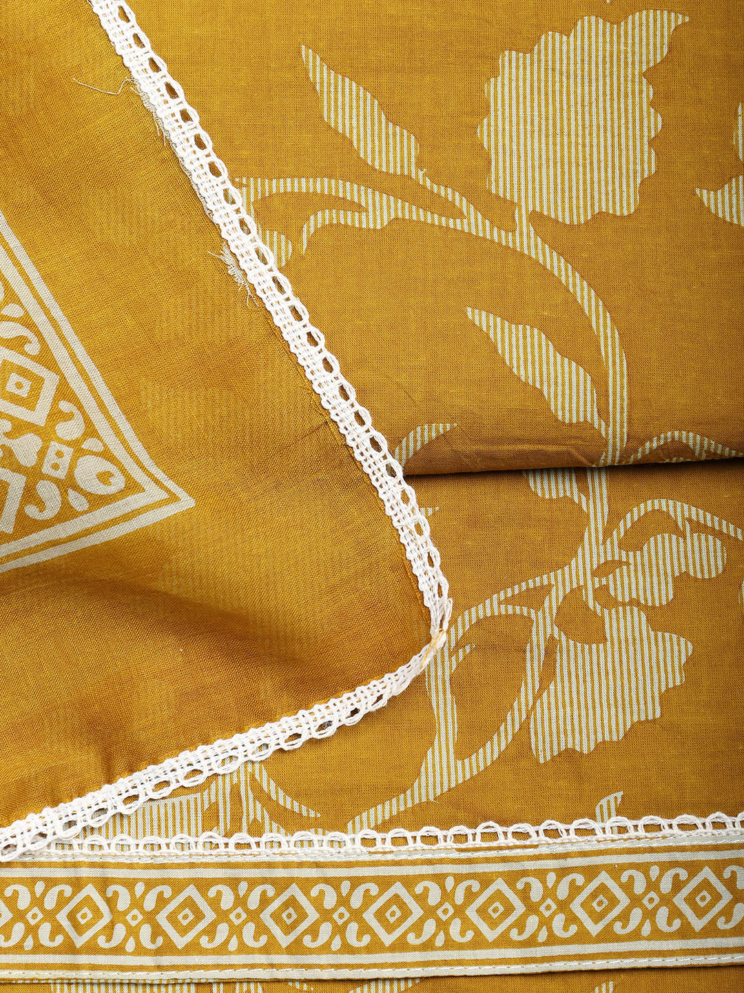 Printed Cotton Blend Unstitched Suit With Dupatta
