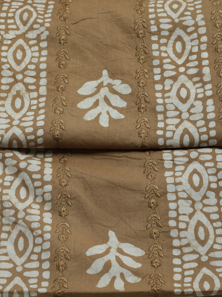 Printed Cotton Blend Unstitched Kurta With Pant &amp; Dupatta