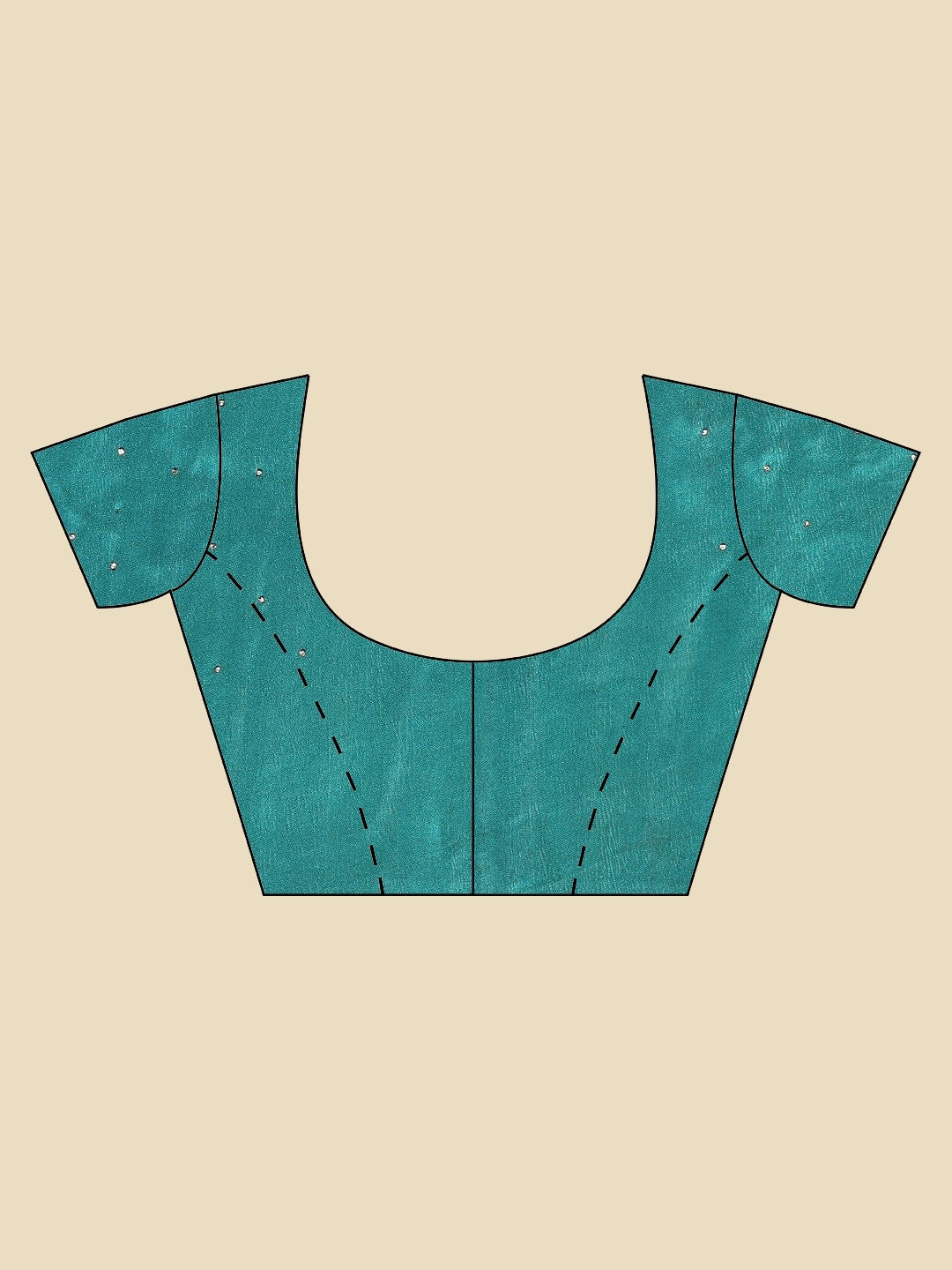 Stone &amp; Mirror Embellished Chinon Saree
