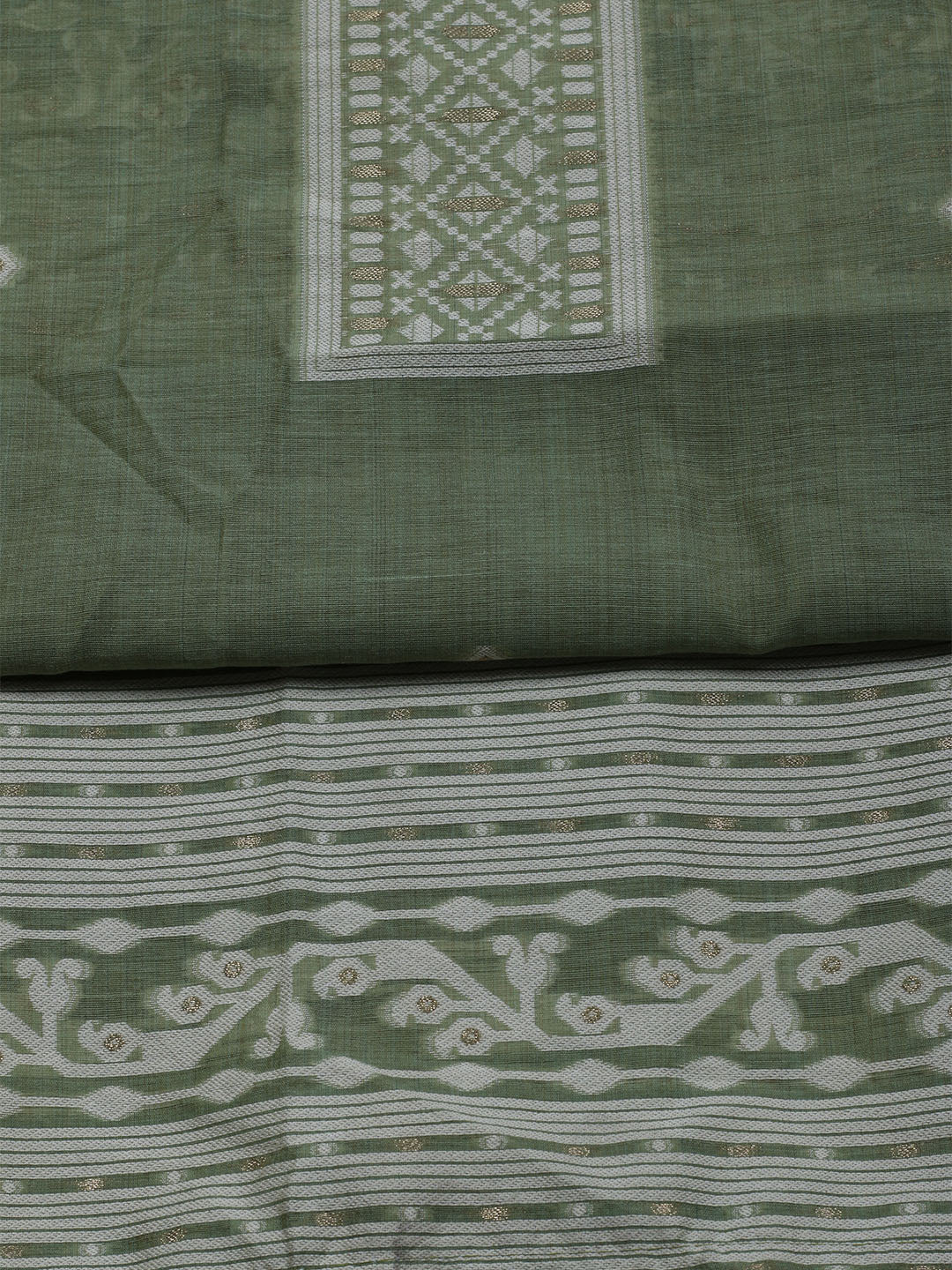 Woven Chanderi Unstitched Suit With Dupatta