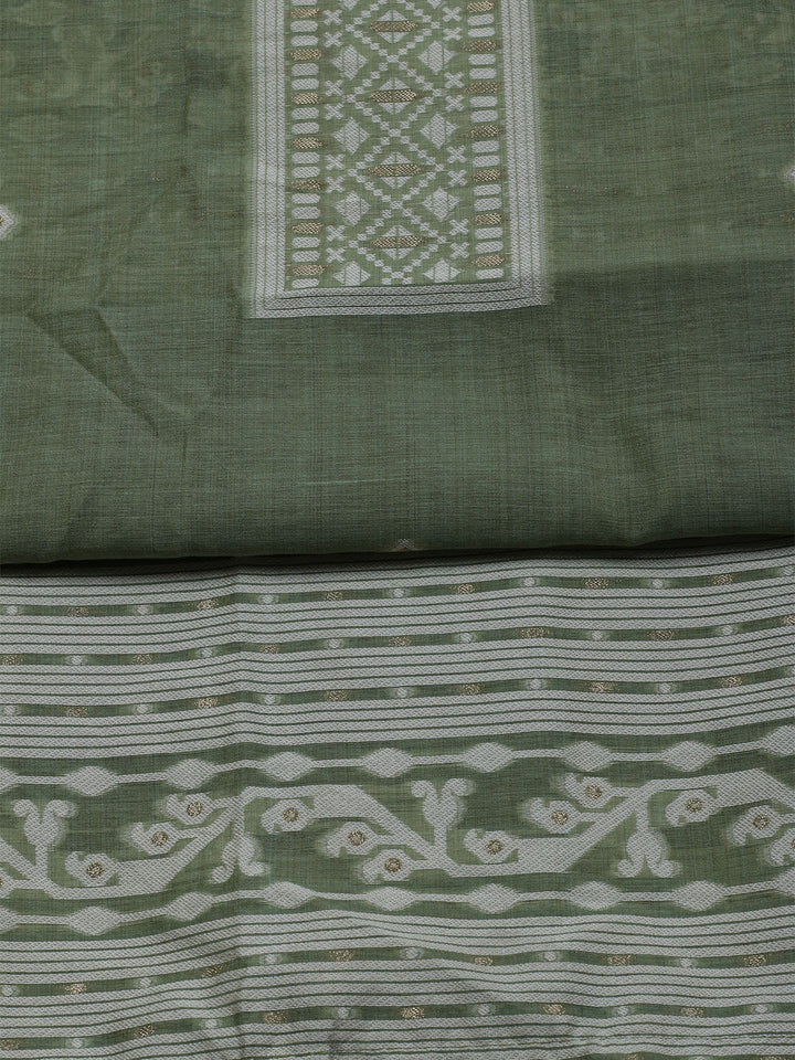 Woven Chanderi Unstitched Suit With Dupatta