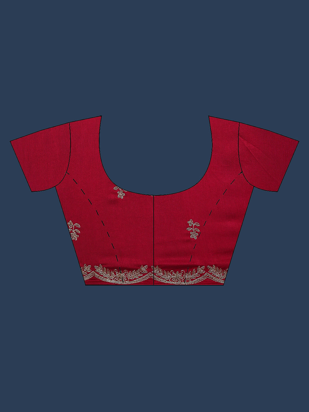 Stone Embroidery Chinnon Saree