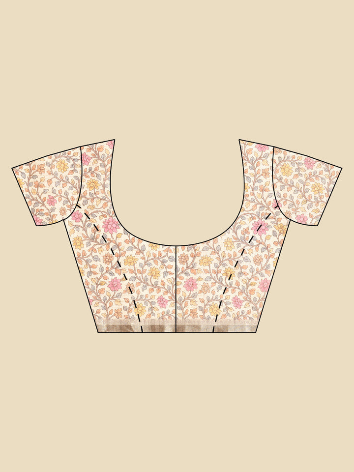 Printed Tussar Saree