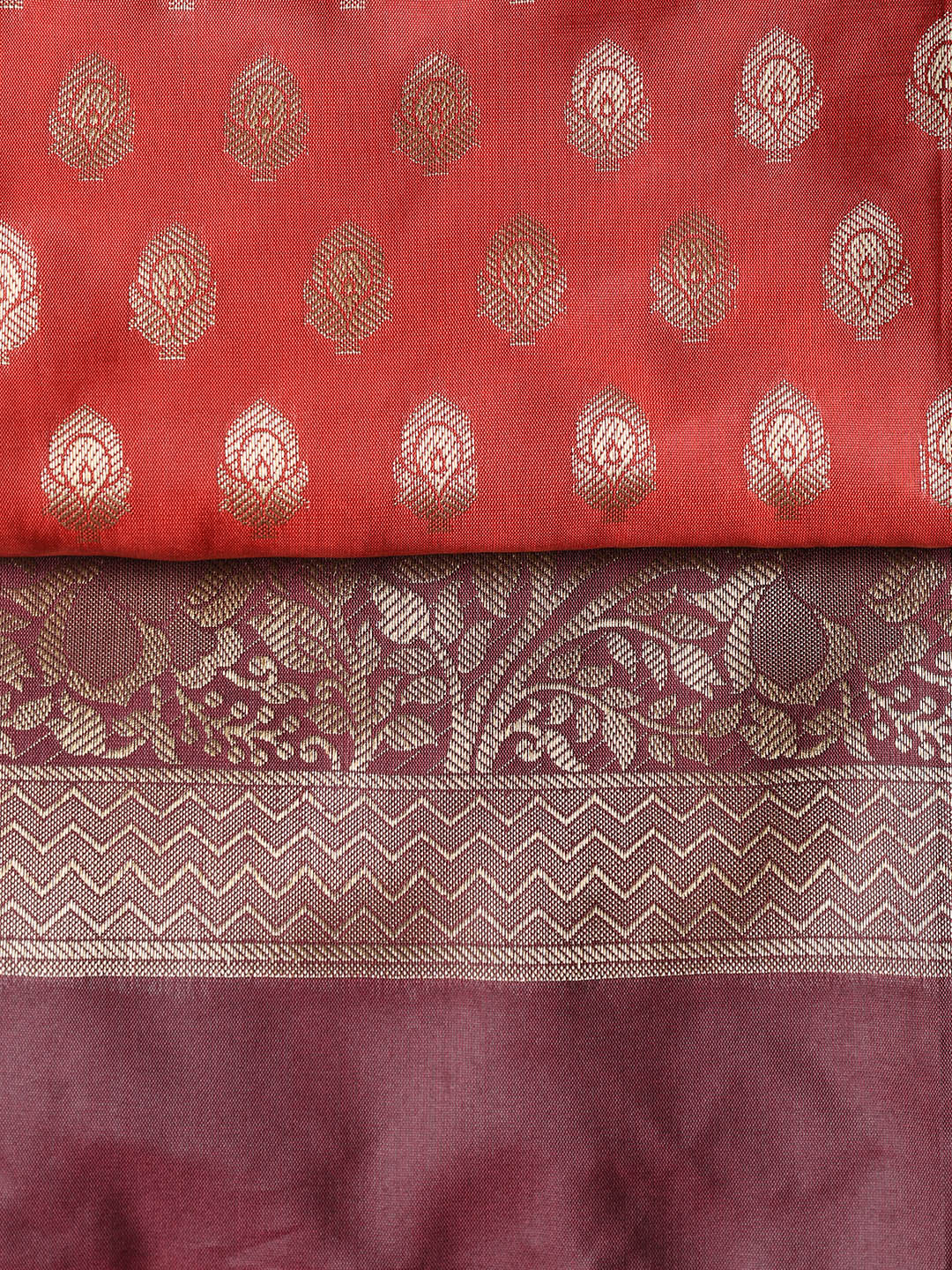 Woven Banarasi Chanderi Unstitched Suit With Dupatta
