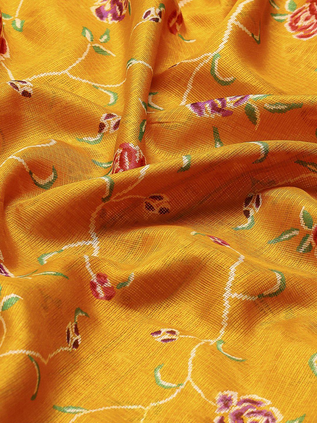 Floral Printed Cotton Blend Saree